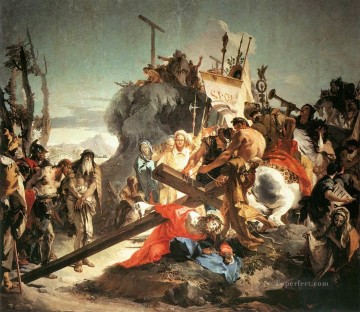  llevando Pintura - Cristo cargando la cruz religioso Giovanni Battista Tiepolo